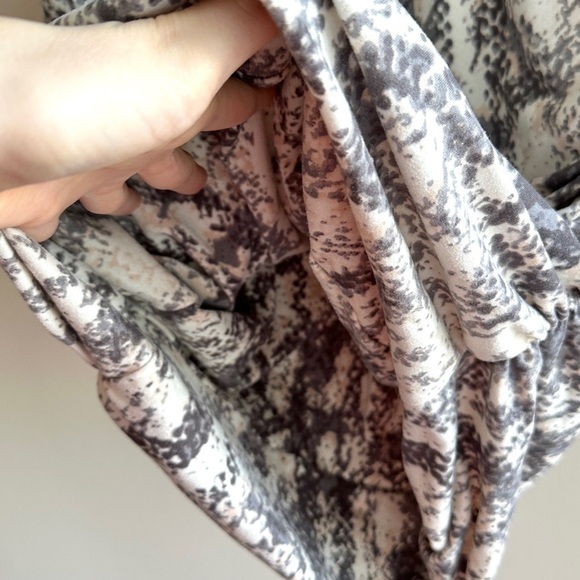 Tart Cinched Bubble Skirt Mini Dress, Alligator/Crocodile Print, Size Small - Picture 6 of 15